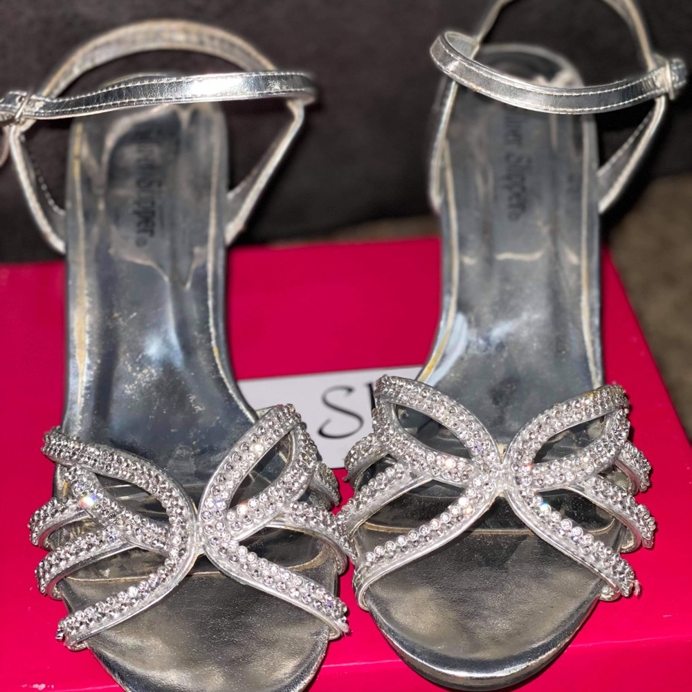Silver Sparkly Heels